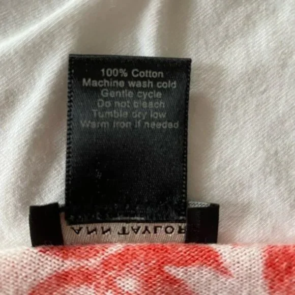 Ann Taylor Button Down Sweater Large Light Weight Floral Print Orange & … - Picture 3 of 5